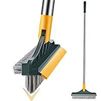 PITO Floor Scrubber - V-Shaped Bristle BathroomWallCleaning Brush – 2-in-1 with Wiper and Removable Head – Stainless Steel Long Handle for Convenient & Easy Sink and Window Sills Cleaning 2 PITO Floor Scrubber - V-Shaped Bristle BathroomWallCleaning Brush – 2-in-1 with Wiper and Removable Head – Stainless Steel Long Handle for Convenient & Easy Sink and Window Sills Cleaning - Image 2
