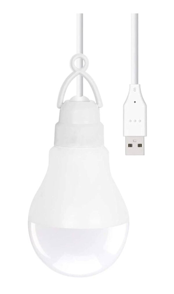 Onkar Inc Bright USB LED Bulb of 9 Volts / 9 Watts Along with Long Wire/Cable. (White) [PACK OF 1 PC] (1) - Image 3