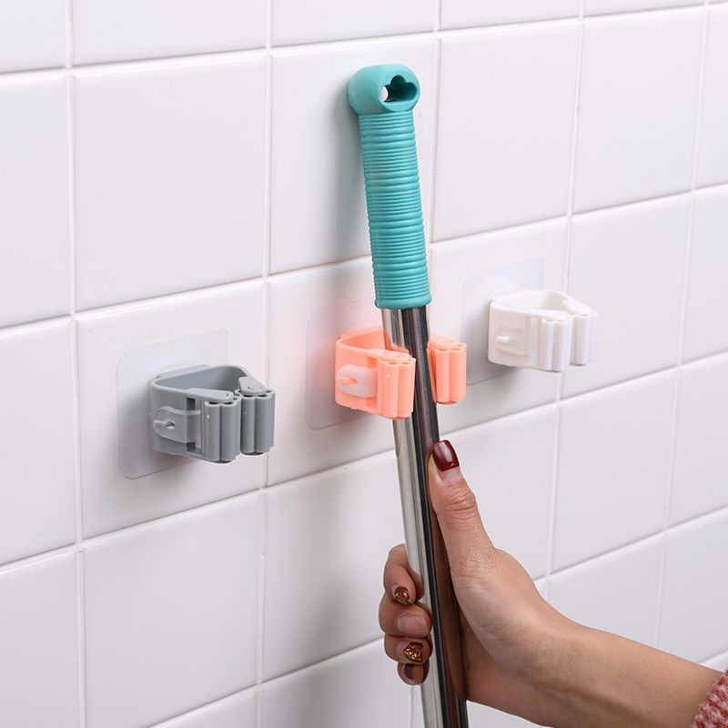 AG E-Com Metal Mop And Broom Holder Wall Mounted, Magic Sticker Series Self Adhesive Broom Organizer Multipurpose Tools Storage Hanging Clip For Kitchen, Bathroom, Laundry Room, Home, Wardrobe 3 AG E-Com Metal Mop And Broom Holder Wall Mounted, Magic Sticker Series Self Adhesive Broom Organizer Multipurpose Tools Storage Hanging Clip For Kitchen, Bathroom, Laundry Room, Home, Wardrobe - Image 3