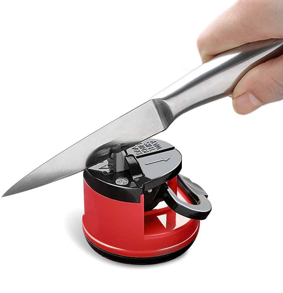 VCART Stainless Steel Manual Kitchen Mini Knife Sharpener | Sharpening Stainless Steel Tool for Ceramic Knife and Steel Knives Mini Knife Sharpener with Suction Pad Mini Quick Knife Sharpener. 3 VCART Stainless Steel Manual Kitchen Mini Knife Sharpener | Sharpening Stainless Steel Tool for Ceramic Knife and Steel Knives Mini Knife Sharpener with Suction Pad Mini Quick Knife Sharpener. - Image 3
