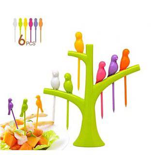 Crispy™ Bird Fruit Fork Set (Multi Colours) 1 bird fork