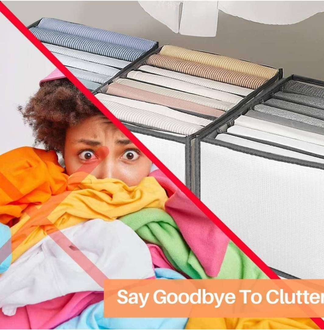 Wardrobe Clothes Organizer, AmasSmile 7 Grids Washable Clear Mesh Closet Organizers and Storage Bins Drawer Dividers for Yoga Pants, Underwear, Leggings, T-shirts(2PCS-Medium&Small) 5 Wardrobe Clothes Organizer, AmasSmile 7 Grids Washable Clear Mesh Closet Organizers and Storage Bins Drawer Dividers for Yoga Pants, Underwear, Leggings, T-shirts(2PCS-Medium&Small) - Image 5