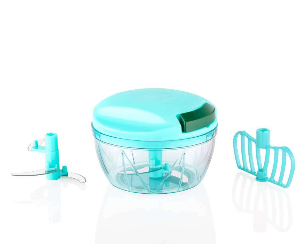 Skuas Vegetable Hand Chopper Round Large (450 ml) Multipurpose Vegetable Chopper, Dry Fruit and Onion Quick Chopper Machine for Kitchen with 3 Stainless Steel Blade and Whisker (Multicolor) 4 Skuas Vegetable Hand Chopper Round Large (450 ml) Multipurpose Vegetable Chopper, Dry Fruit and Onion Quick Chopper Machine for Kitchen with 3 Stainless Steel Blade and Whisker (Multicolor) - Image 4