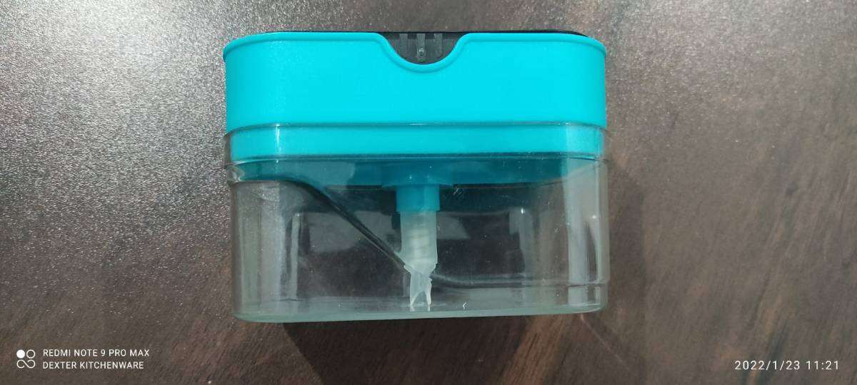 A J Enterprise Soap Dispenser with Sponge Holder Kitchen 2-in-1 Multi Function Sponge Soap Pump Dispenser and Sponge Holder 400 ml Liquid Dispenser 400 ml Liquid Dispenser��(Blue) 4 A J Enterprise Soap Dispenser with Sponge Holder Kitchen 2-in-1 Multi Function Sponge Soap Pump Dispenser and Sponge Holder 400 ml Liquid Dispenser 400 ml Liquid Dispenser��(Blue) - Image 4