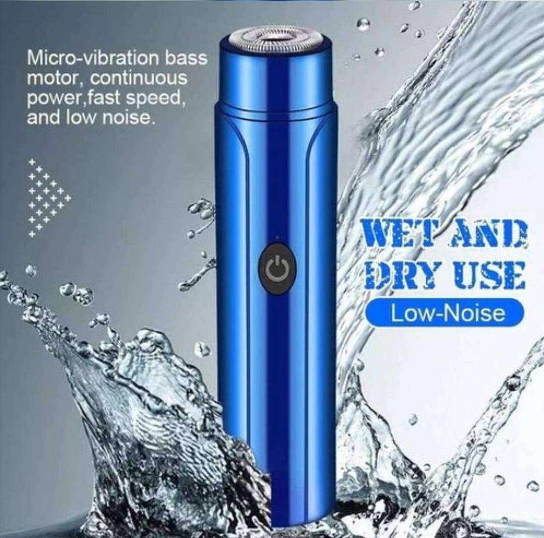 Sixfire Mini Portable Electric Shaver,USB Rotary Razor, Pocket Size Washable Electric Razor, Wet and Dry Use Mini Electric Shaver for Men Gift for Husband Father (Blue) 3 Sixfire Mini Portable Electric Shaver,USB Rotary Razor, Pocket Size Washable Electric Razor, Wet and Dry Use Mini Electric Shaver for Men Gift for Husband Father (Blue) - Image 3