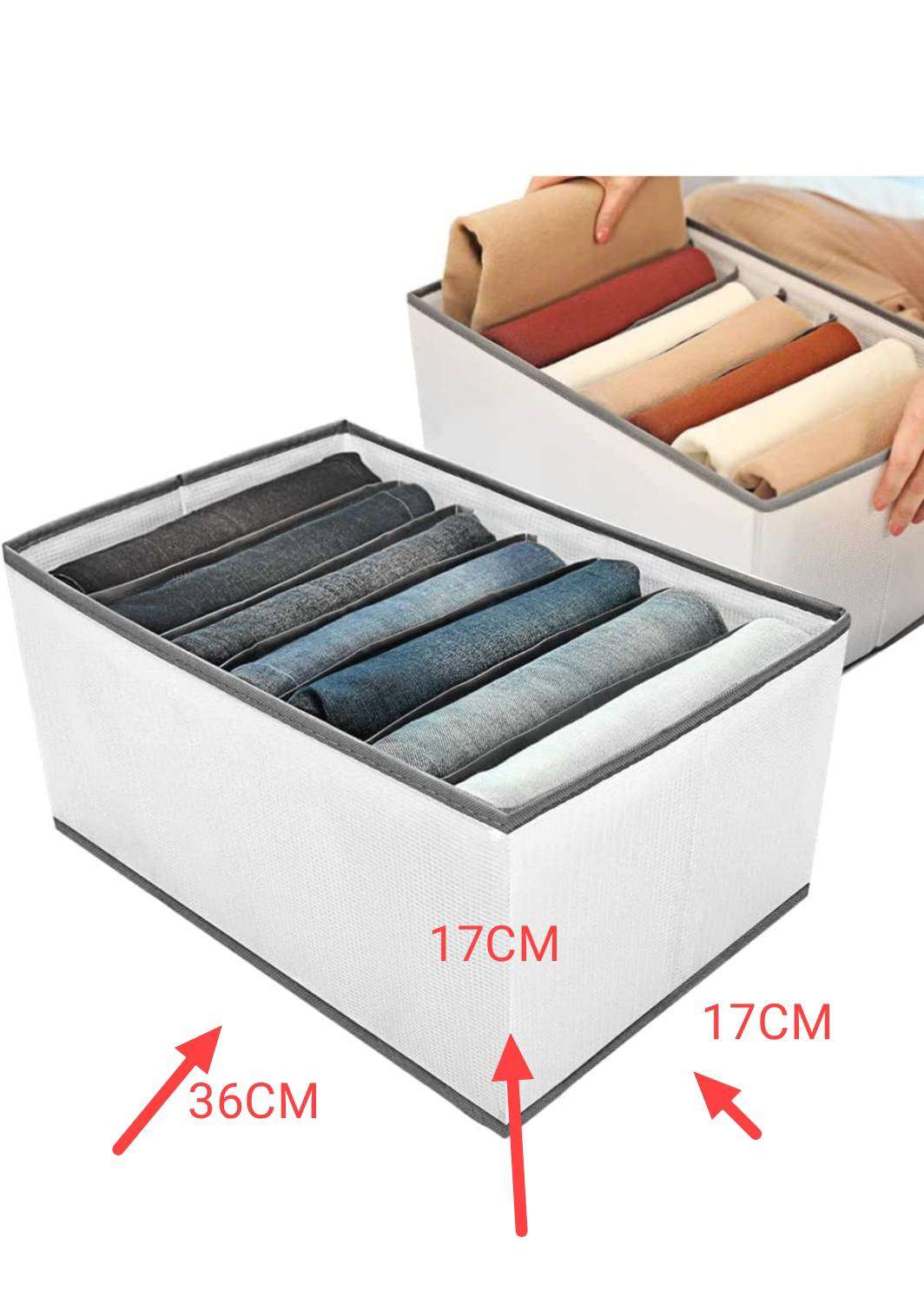 Wardrobe Clothes Organizer, AmasSmile 7 Grids Washable Clear Mesh Closet Organizers and Storage Bins Drawer Dividers for Yoga Pants, Underwear, Leggings, T-shirts(2PCS-Medium&Small) 3 Wardrobe Clothes Organizer, AmasSmile 7 Grids Washable Clear Mesh Closet Organizers and Storage Bins Drawer Dividers for Yoga Pants, Underwear, Leggings, T-shirts(2PCS-Medium&Small) - Image 3