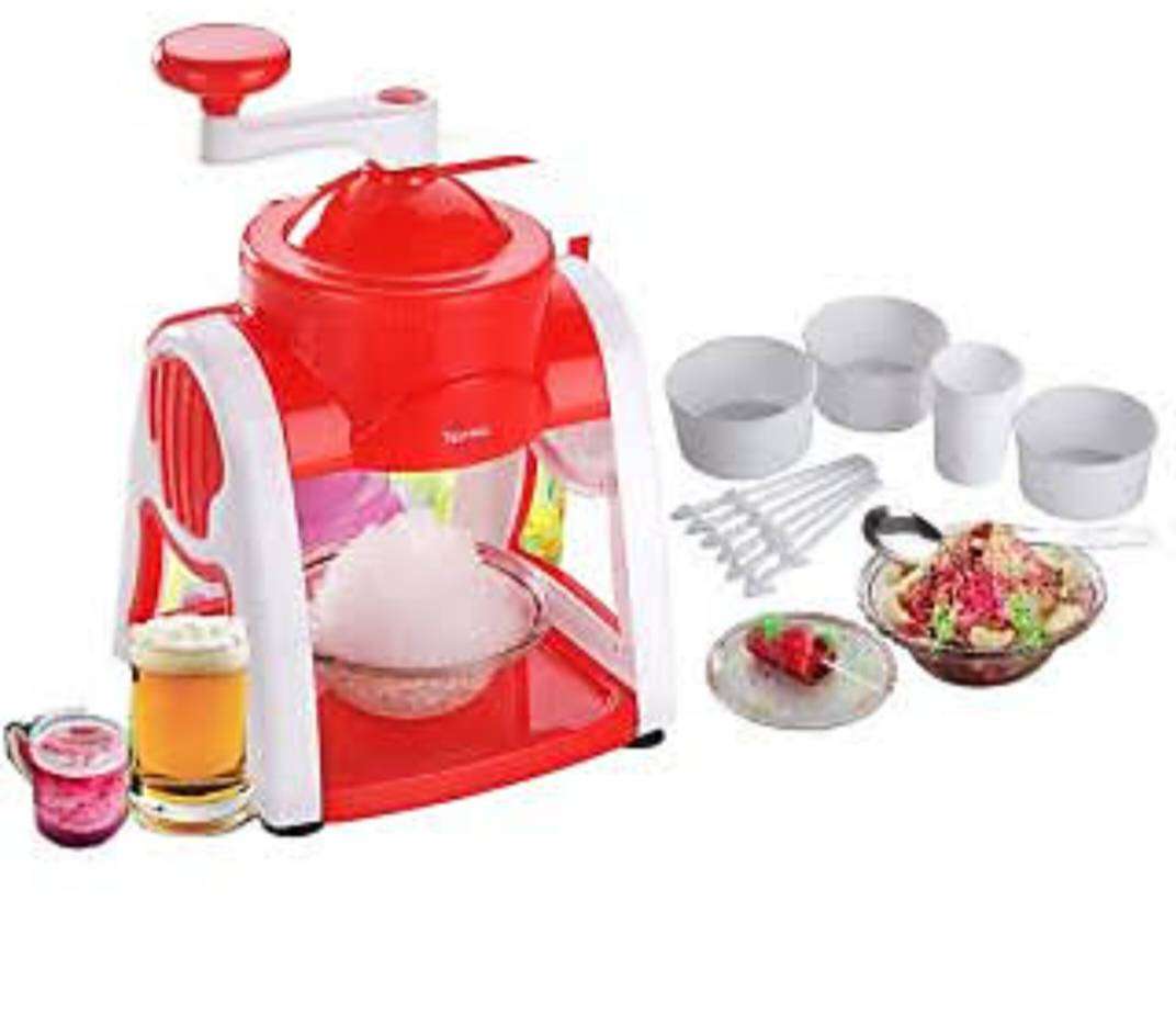 Kuber Industries Ice Gola Slush Maker Ice Snow Maker Machine with 3 Bowl, 1 Glass, 6 Sticks and 1 Dish (Red) - CTKTC31474 2 Kuber Industries Ice Gola Slush Maker Ice Snow Maker Machine with 3 Bowl, 1 Glass, 6 Sticks and 1 Dish (Red) - CTKTC31474 - Image 2