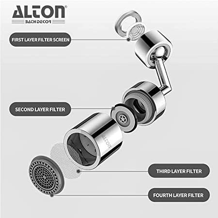 2PCS 720-Degree Swivel Faucet Aerator, Bathroom Sink Spray Aerator Anti-Splash Rotate Faucet and Water Saving Faucet Sprayer Head Attachment for Kitchen Backyard, 55/64 Inch-27UNS Female Thread. 2 2PCS 720-Degree Swivel Faucet Aerator, Bathroom Sink Spray Aerator Anti-Splash Rotate Faucet and Water Saving Faucet Sprayer Head Attachment for Kitchen Backyard, 55/64 Inch-27UNS Female Thread. - Image 2