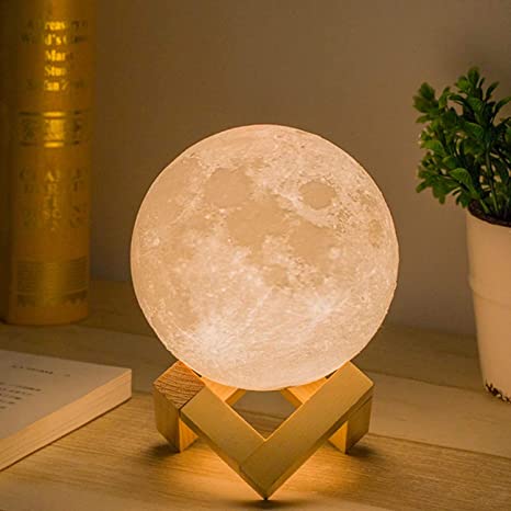 Desidiya 3D 7 Color Changing Moon Night Rechargeable Night lamp for Bedroom for Adults and Kids Home Room Beautiful Indoor Lighting - 15CM (Pack of 1) 2 Desidiya 3D 7 Color Changing Moon Night Rechargeable Night lamp for Bedroom for Adults and Kids Home Room Beautiful Indoor Lighting - 15CM (Pack of 1) - Image 2