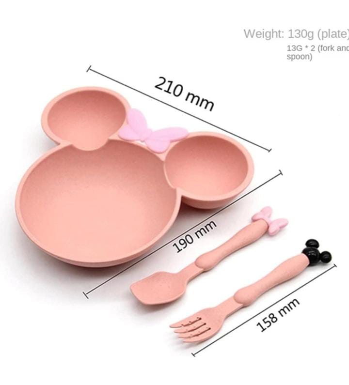 Chirayu Mart Unbreakable Plastic Mickey Shaped Kids/Snack Serving Plate (Multicolor) 2 Chirayu Mart Unbreakable Plastic Mickey Shaped Kids/Snack Serving Plate (Multicolor) - Image 2