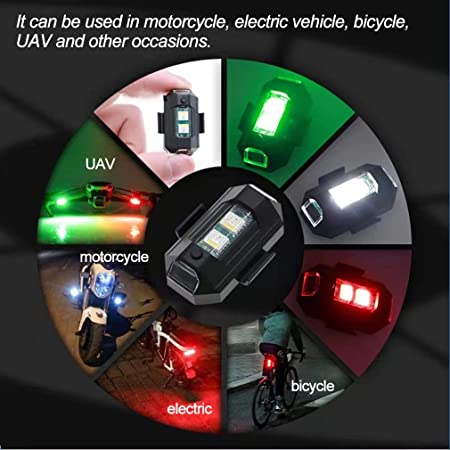 Autofy Airplane Light (7 Colors) Waterproof Universal Warning Signal Blinker LED Strobe Rechargeable Safety Light for Bike Motorcycles Cars Bicycle Drones Helmet 5 Autofy Airplane Light (7 Colors) Waterproof Universal Warning Signal Blinker LED Strobe Rechargeable Safety Light for Bike Motorcycles Cars Bicycle Drones Helmet - Image 5