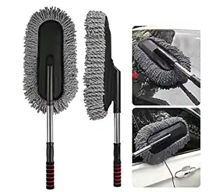 LUBELA Microfiber Car Cleaning Brush Ideal as Mop Duster, Washing Brush with Long Handle, Dust Cleaner Car Wash Brush with Handle, Home, Kitchen, Office Multipurpose claen (CAR Duster) 4 LUBELA Microfiber Car Cleaning Brush Ideal as Mop Duster, Washing Brush with Long Handle, Dust Cleaner Car Wash Brush with Handle, Home, Kitchen, Office Multipurpose claen (CAR Duster) - Image 4