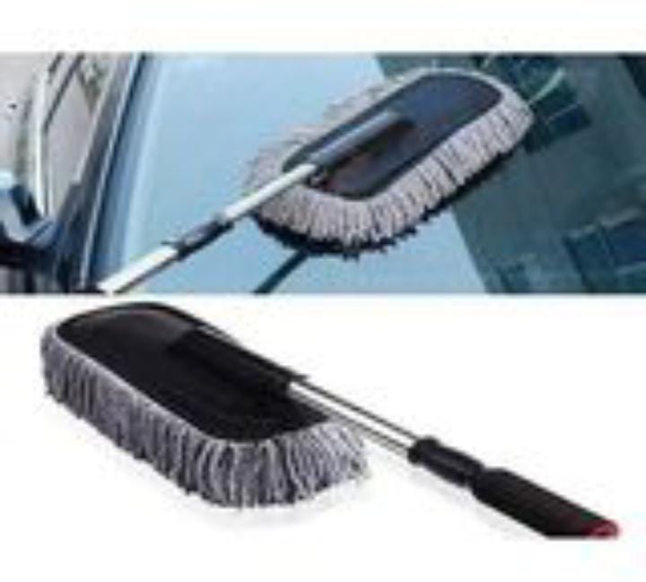 LUBELA Microfiber Car Cleaning Brush Ideal as Mop Duster, Washing Brush with Long Handle, Dust Cleaner Car Wash Brush with Handle, Home, Kitchen, Office Multipurpose claen (CAR Duster) 1 Car Duster With Adjustable Rod
