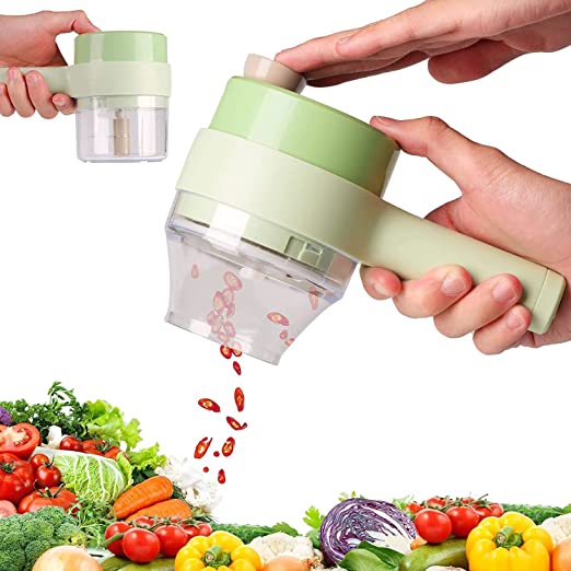 ZVR 4 in 1 Electric Handheld Cooking Hammer Vegetable Cutter Slicer Food Chopper 6 ZVR 4 in 1 Electric Handheld Cooking Hammer Vegetable Cutter Slicer Food Chopper - Image 6