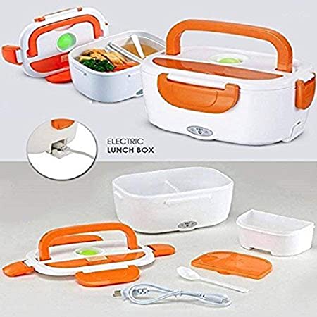 Eco Shopee Electric Lunch Box Hard Plastic Multi-Function Electric Heated Portable Food Warmer Electric Power in Tiffin Warmer Box Office for Men and Women. 1.05 L 40W ( L 278-24 ) 2 Eco Shopee Electric Lunch Box Hard Plastic Multi-Function Electric Heated Portable Food Warmer Electric Power in Tiffin Warmer Box Office for Men and Women. 1.05 L 40W ( L 278-24 ) - Image 2