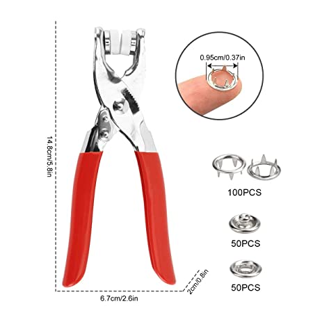 HEETINA Grommet Eyelet Plier Set, Eyelet Hole Punch Pliers Kit with 100 Metal | Eyelets, Grommet Tool Kit For Leather Clothes Shoes, Fabric Belts, Workbooks Apparel 5 HEETINA Grommet Eyelet Plier Set, Eyelet Hole Punch Pliers Kit with 100 Metal | Eyelets, Grommet Tool Kit For Leather Clothes Shoes, Fabric Belts, Workbooks Apparel - Image 5