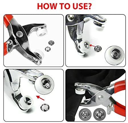 HEETINA Grommet Eyelet Plier Set, Eyelet Hole Punch Pliers Kit with 100 Metal | Eyelets, Grommet Tool Kit For Leather Clothes Shoes, Fabric Belts, Workbooks Apparel 6 HEETINA Grommet Eyelet Plier Set, Eyelet Hole Punch Pliers Kit with 100 Metal | Eyelets, Grommet Tool Kit For Leather Clothes Shoes, Fabric Belts, Workbooks Apparel - Image 6