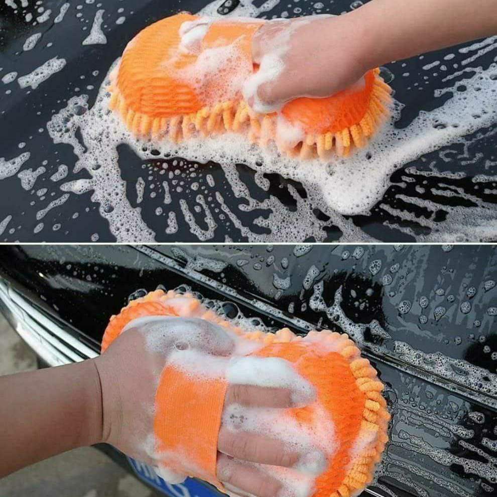 Zuru Bunch Pack of 1 Microfiber Hand Duster Multi-Purpose Washing & Dusting Sponge for Intense Cleaning Car,Home,Office 1 Hand duster