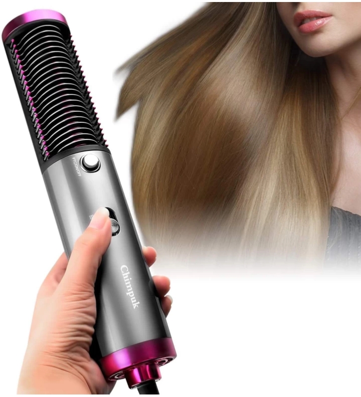 Swype 3 in 1 Multi function Professional Hot Air Blow Brush Fast Hair Dryer And Volumizer Hot Air Styler Brush Electric Heating Straightener Hair Comb Hair styling Tools Hot Air Brush (Multicolor) 1 Multifunctional Hair Stationer