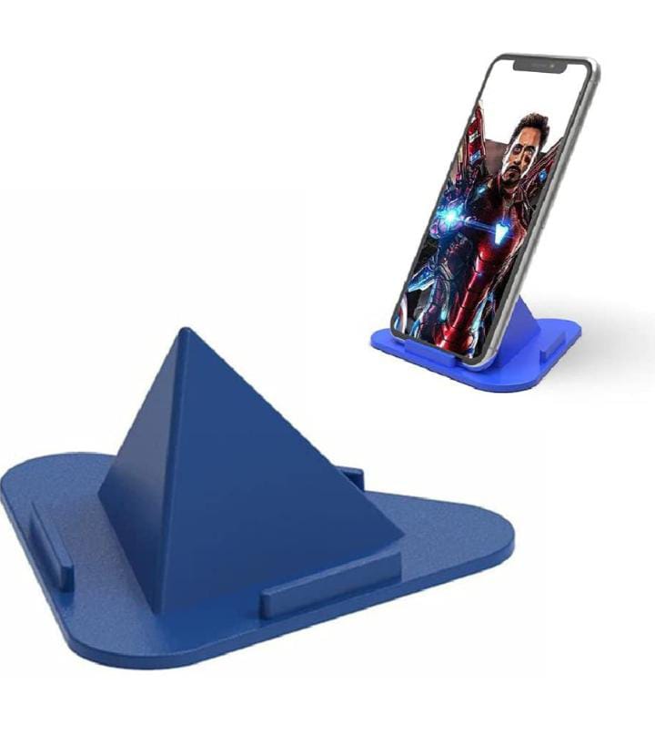 MAPPERZ Univeral Portable Three-Sided Pyramid Shape Desktop/Table Mobile Holder Stand Compatible with All Mobile Phone - Multicolor 3 MAPPERZ Univeral Portable Three-Sided Pyramid Shape Desktop/Table Mobile Holder Stand Compatible with All Mobile Phone - Multicolor - Image 3