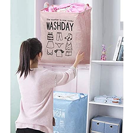 S R EXCLUSIVE Dust Proof European Style Square Laundry Basket Canvas Washing Laundry Bag Hamper Storage Dirty Clothing Bags Toy Storage Bag,(Assorted Colours) 2 S R EXCLUSIVE Dust Proof European Style Square Laundry Basket Canvas Washing Laundry Bag Hamper Storage Dirty Clothing Bags Toy Storage Bag,(Assorted Colours) - Image 2