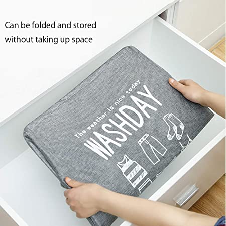 S R EXCLUSIVE Dust Proof European Style Square Laundry Basket Canvas Washing Laundry Bag Hamper Storage Dirty Clothing Bags Toy Storage Bag,(Assorted Colours) 3 S R EXCLUSIVE Dust Proof European Style Square Laundry Basket Canvas Washing Laundry Bag Hamper Storage Dirty Clothing Bags Toy Storage Bag,(Assorted Colours) - Image 3