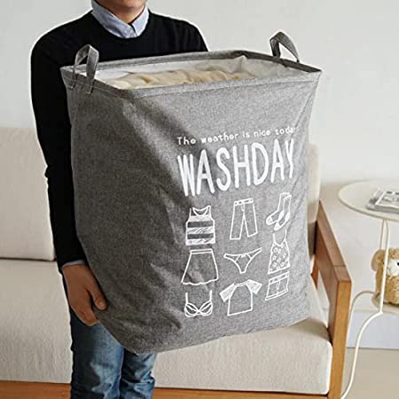 S R EXCLUSIVE Dust Proof European Style Square Laundry Basket Canvas Washing Laundry Bag Hamper Storage Dirty Clothing Bags Toy Storage Bag,(Assorted Colours) 5 S R EXCLUSIVE Dust Proof European Style Square Laundry Basket Canvas Washing Laundry Bag Hamper Storage Dirty Clothing Bags Toy Storage Bag,(Assorted Colours) - Image 5