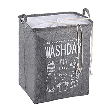S R EXCLUSIVE Dust Proof European Style Square Laundry Basket Canvas Washing Laundry Bag Hamper Storage Dirty Clothing Bags Toy Storage Bag,(Assorted Colours) 1 Potli Laundry Bag