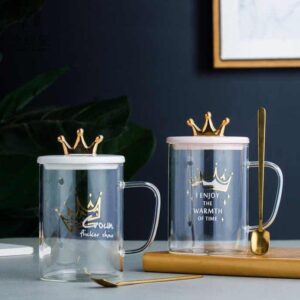 Prince Glass Cup with Spoon 5