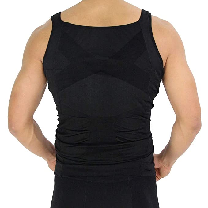 FYCAN (XL Vest Slim n Lift Tummy Tucker Body Shaper for Men Size Men's Cotton Slim N Lift Slimming Shirt Shaper Tummy Tucker Vest Shapewear - Black Tucker Vest Abs Abdomen Slimming Body Shaper Men 2 FYCAN (XL Vest Slim n Lift Tummy Tucker Body Shaper for Men Size Men's Cotton Slim N Lift Slimming Shirt Shaper Tummy Tucker Vest Shapewear - Black Tucker Vest Abs Abdomen Slimming Body Shaper Men - Image 2