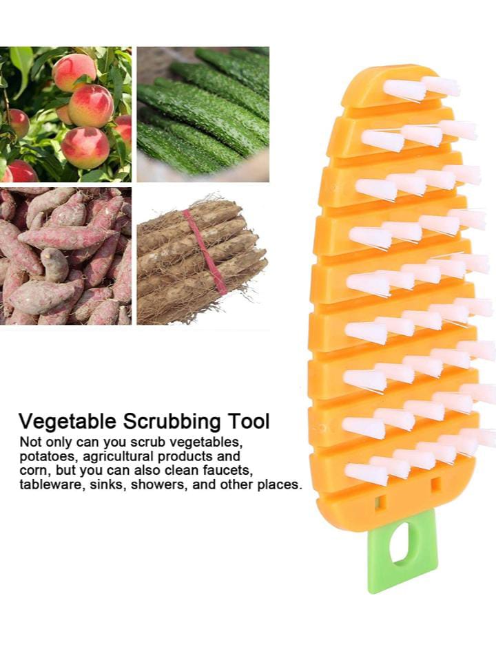 Ritz Vegetable Scrubbing Brush, Vegetable Scrubber Non‑Toxic Fruit Brush Carrot Shape Vegetable Brush for Potato for Vegetable,Potato Scrubbing Brush Multicolor 2 Ritz Vegetable Scrubbing Brush, Vegetable Scrubber Non‑Toxic Fruit Brush Carrot Shape Vegetable Brush for Potato for Vegetable,Potato Scrubbing Brush Multicolor - Image 2