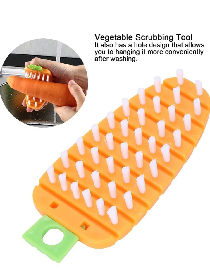 Ritz Vegetable Scrubbing Brush, Vegetable Scrubber Non‑Toxic Fruit Brush Carrot Shape Vegetable Brush for Potato for Vegetable,Potato Scrubbing Brush Multicolor 3 Ritz Vegetable Scrubbing Brush, Vegetable Scrubber Non‑Toxic Fruit Brush Carrot Shape Vegetable Brush for Potato for Vegetable,Potato Scrubbing Brush Multicolor - Image 3