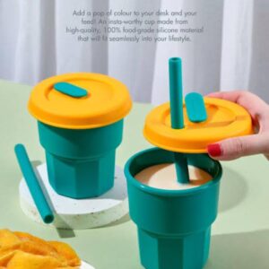 Silicone Drinking Cup With Straw