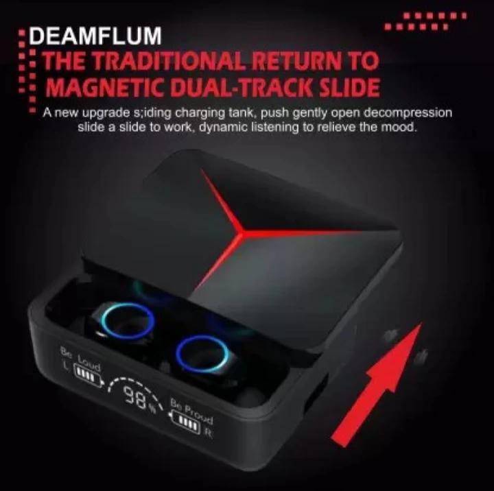 M90 Pro Bluetooth Earphone, Gaming Earbuds with Mic, Smart Touch Headset Earbuds with Power Bank. 5 M90 Pro Bluetooth Earphone, Gaming Earbuds with Mic, Smart Touch Headset Earbuds with Power Bank. - Image 5