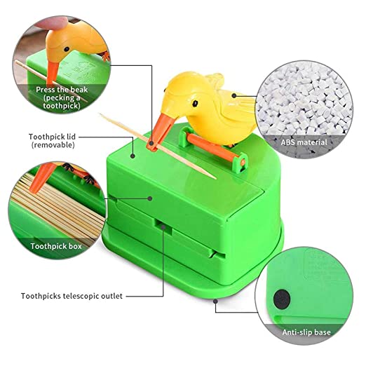 JAYAN Bird Toothpick Dispenserï¼Å’Telescopic Automatic toothpick dispenserï¼Å’Cute Toothpick holder decoration the kitchen, home,party, fun gifts for children parents 6 JAYAN Bird Toothpick Dispenserï¼Å’Telescopic Automatic toothpick dispenserï¼Å’Cute Toothpick holder decoration the kitchen, home,party, fun gifts for children parents - Image 6