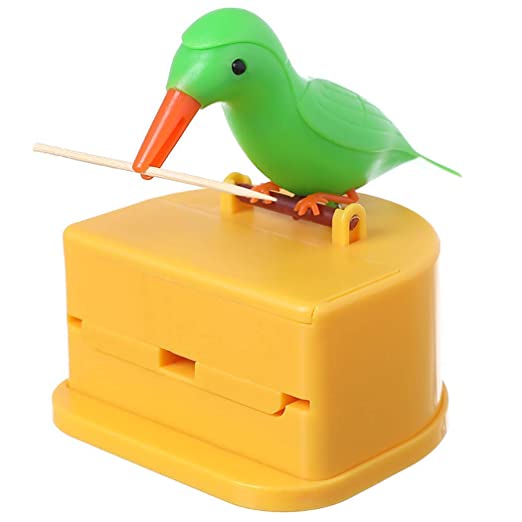 JAYAN Bird Toothpick Dispenserï¼Å’Telescopic Automatic toothpick dispenserï¼Å’Cute Toothpick holder decoration the kitchen, home,party, fun gifts for children parents 1 Bird toothpick holder