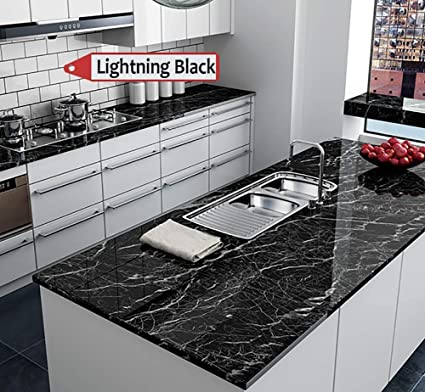 VRLSE 60CMX200CM Kitchen Wallpaper Oil Proof,Waterproof self-Adhesive Wall Stickers for Kitchen Anti-Mold and Heat Resistant Backsplash Wallpaper (Black Wallpaper) 4 VRLSE 60CMX200CM Kitchen Wallpaper Oil Proof,Waterproof self-Adhesive Wall Stickers for Kitchen Anti-Mold and Heat Resistant Backsplash Wallpaper (Black Wallpaper) - Image 4