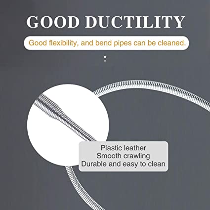 MOROVIK Drain Pipe Cleaning Spring Stick, Hair Catching Drain Pipe Cleaning Claw Wire, Sink Cleaning Stick Sewer Sink Tub Dredge Remover, Spring Drain Pipe Basin Cleaner Tool (160 cm) (1) 5 MOROVIK Drain Pipe Cleaning Spring Stick, Hair Catching Drain Pipe Cleaning Claw Wire, Sink Cleaning Stick Sewer Sink Tub Dredge Remover, Spring Drain Pipe Basin Cleaner Tool (160 cm) (1) - Image 5