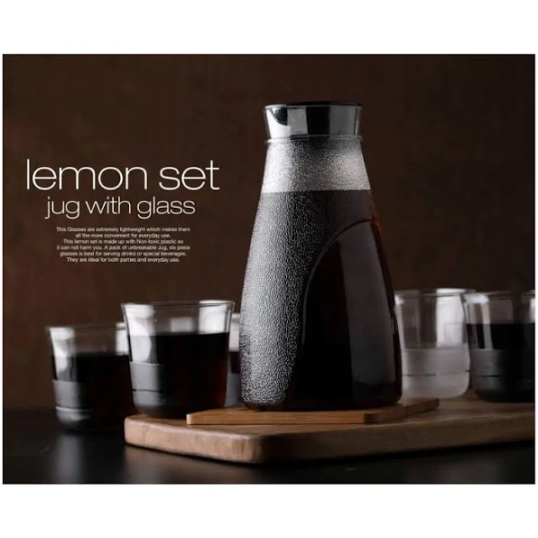 Kytaste Lemon Set, Water jug with 6 Water Glass(Multi Color, 1 pc) Multicolor 2 Kytaste Lemon Set, Water jug with 6 Water Glass(Multi Color, 1 pc) Multicolor - Image 2