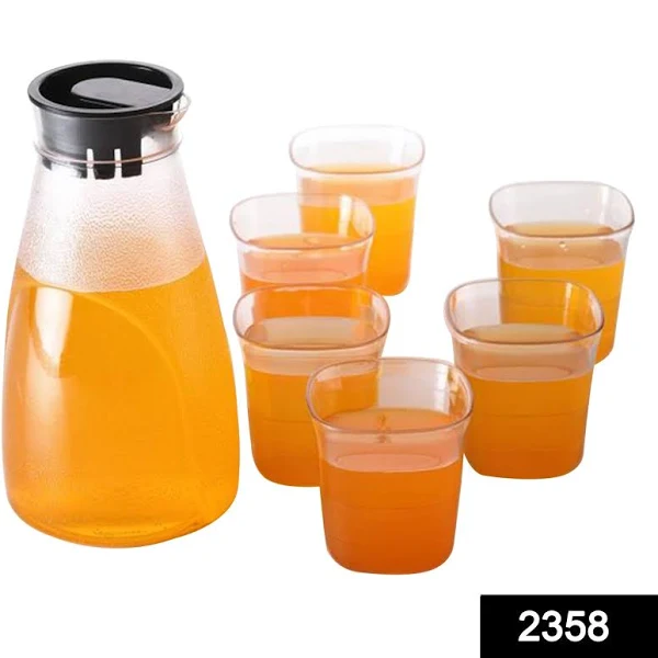 Kytaste Lemon Set, Water jug with 6 Water Glass(Multi Color, 1 pc) Multicolor 1 Kytaste Lemon Set, Water jug with 6 Water Glass(Multi Color, 1 pc) Multicolor