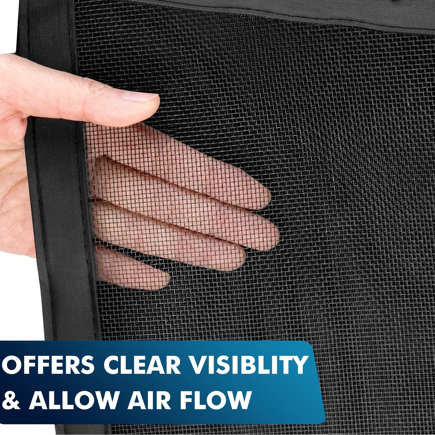 KARP Polyester Magnetic Mosquito Door Net, Keep Bugs Out, Let Cool Breeze in, Hands Free, Pet and Kid Friendly Magnetic Screen Door for All Door Types (100 cm X 210 cm, Black) 5 KARP Polyester Magnetic Mosquito Door Net, Keep Bugs Out, Let Cool Breeze in, Hands Free, Pet and Kid Friendly Magnetic Screen Door for All Door Types (100 cm X 210 cm, Black) - Image 5