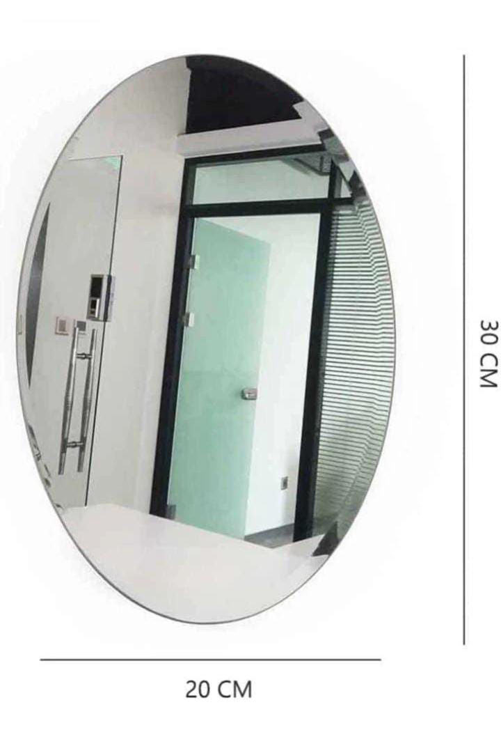 Oval Shape Adhesive Mirror Sticker for Wall on Tiles Bathroom Bedroom Living Room Basin Mirror Bathroom Wall Mirror Stickers Unbreakable Plastic Wall Mirror 30 * 20 cm 2 Oval Shape Adhesive Mirror Sticker for Wall on Tiles Bathroom Bedroom Living Room Basin Mirror Bathroom Wall Mirror Stickers Unbreakable Plastic Wall Mirror 30 * 20 cm - Image 2