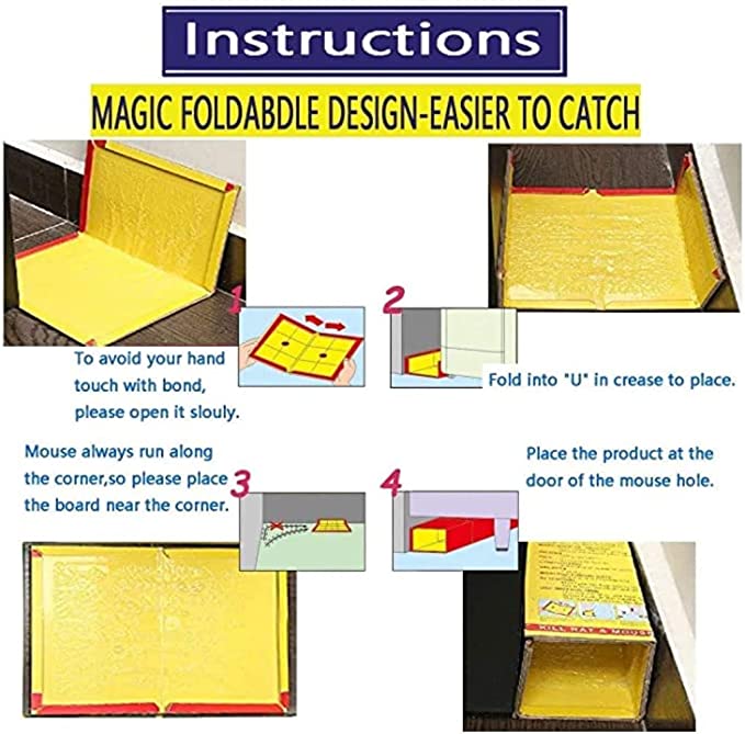 Mouse Glue Pad Insect Rodent Lizard Trap Rat Catcher Adhesive Sticky Glue Pad, Non Poisonous, Non Toxic, Odourless (Yellow) 3 Mouse Glue Pad Insect Rodent Lizard Trap Rat Catcher Adhesive Sticky Glue Pad, Non Poisonous, Non Toxic, Odourless (Yellow) - Image 3