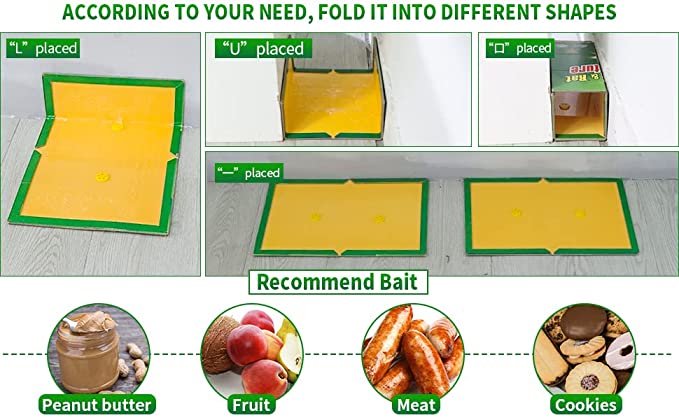 Mouse Glue Pad Insect Rodent Lizard Trap Rat Catcher Adhesive Sticky Glue Pad, Non Poisonous, Non Toxic, Odourless (Yellow) 5 Mouse Glue Pad Insect Rodent Lizard Trap Rat Catcher Adhesive Sticky Glue Pad, Non Poisonous, Non Toxic, Odourless (Yellow) - Image 5