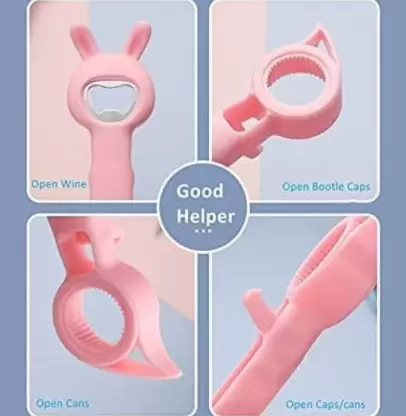 JEVAL 4 in 1 Very Cute Rabbit Wine Opener Cartoon Shape Plastic Hot Bottle Opener Can Screwdriver Creative Multifunctional Bottle Openers Lightweight Bottle Opener (1) 3 JEVAL 4 in 1 Very Cute Rabbit Wine Opener Cartoon Shape Plastic Hot Bottle Opener Can Screwdriver Creative Multifunctional Bottle Openers Lightweight Bottle Opener (1) - Image 3