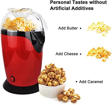 SMARAN Popcorn Maker Machine,1200W Hot Air Popcorn Popper Maker, 2 Minutes Fast Electric Popcorn Poppers, No Oil Needed, Healthy Snack, (Multi color) 7 SMARAN Popcorn Maker Machine,1200W Hot Air Popcorn Popper Maker, 2 Minutes Fast Electric Popcorn Poppers, No Oil Needed, Healthy Snack, (Multi color) - Image 7