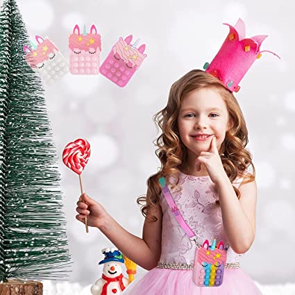 Party Propz Pop It Bag for Girls - 1Pc Unicorn Bags for Girls | Toys for Girls | Unicorn Pop It Bag | Funny Gift for Girls | Popit Bag for Girls | Rainbow Purse for Kids | Kids Sling Bags for Girls 2 Party Propz Pop It Bag for Girls - 1Pc Unicorn Bags for Girls | Toys for Girls | Unicorn Pop It Bag | Funny Gift for Girls | Popit Bag for Girls | Rainbow Purse for Kids | Kids Sling Bags for Girls - Image 2