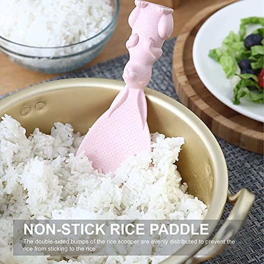 Firstdemand Unique Non-Stick Rice Spoon Rabbit-Shaped Stand-up Serving Rice Spatula Rice Vertical Kitchen Serving Spoon Rice Spoon Cooking Tableware (3) 3 Firstdemand Unique Non-Stick Rice Spoon Rabbit-Shaped Stand-up Serving Rice Spatula Rice Vertical Kitchen Serving Spoon Rice Spoon Cooking Tableware (3) - Image 3