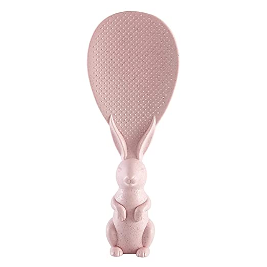 Firstdemand Unique Non-Stick Rice Spoon Rabbit-Shaped Stand-up Serving Rice Spatula Rice Vertical Kitchen Serving Spoon Rice Spoon Cooking Tableware (3) 1 Rabit Rice Spoon