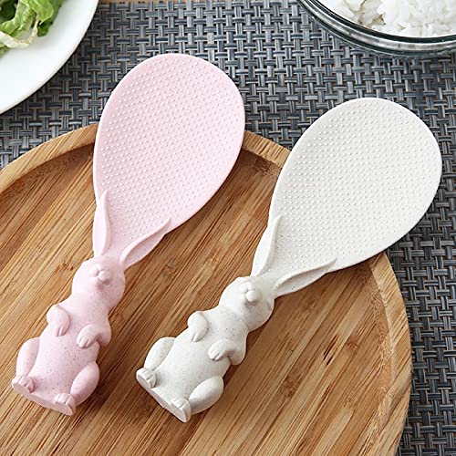 Firstdemand Unique Non-Stick Rice Spoon Rabbit-Shaped Stand-up Serving Rice Spatula Rice Vertical Kitchen Serving Spoon Rice Spoon Cooking Tableware (3) 5 Firstdemand Unique Non-Stick Rice Spoon Rabbit-Shaped Stand-up Serving Rice Spatula Rice Vertical Kitchen Serving Spoon Rice Spoon Cooking Tableware (3) - Image 5